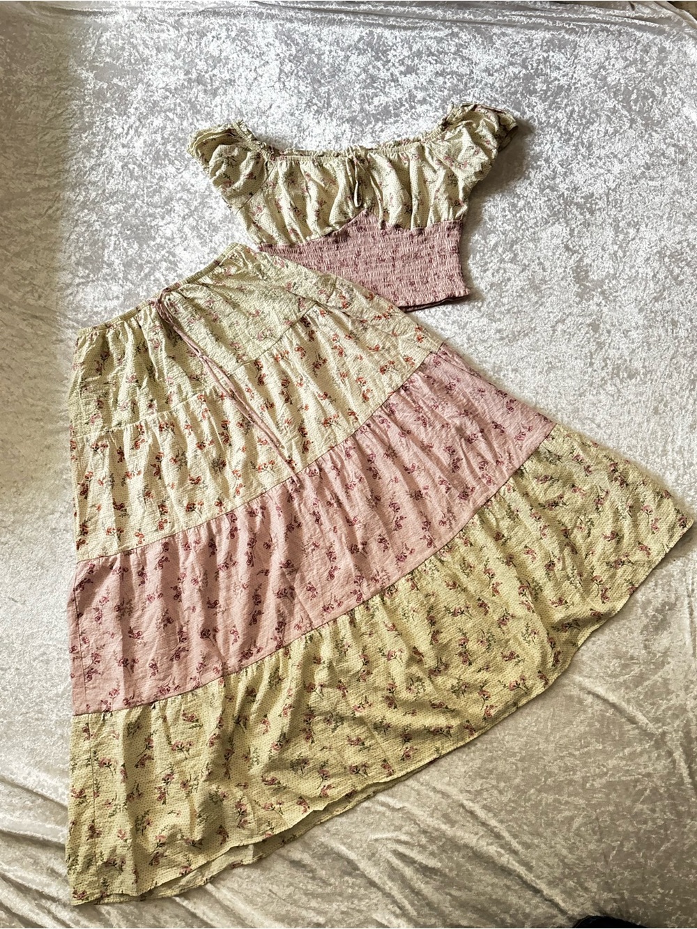 Sienna Sky Pink and Cream Floral Two-Piece Set